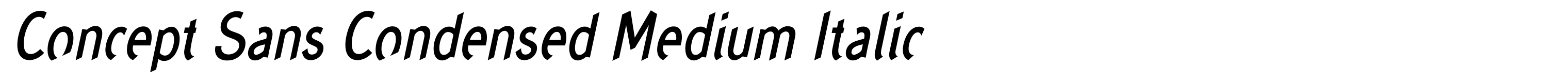 Concept Sans Condensed Medium Italic